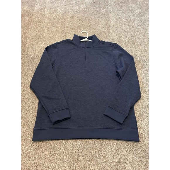 Under Armour Sweater Mens XL Blue Pullover 1/4‎ Zip Long Sleeve Cold Gear Loose - Picture 1 of 10